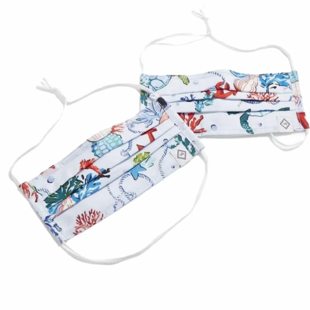 Vera Bradley 2 Pleated Face Mask, Anchors Aweigh